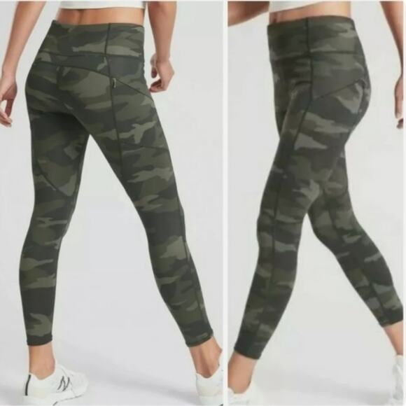 Athleta Camo Contender 7/8 Tight green S - Picture 1 of 13